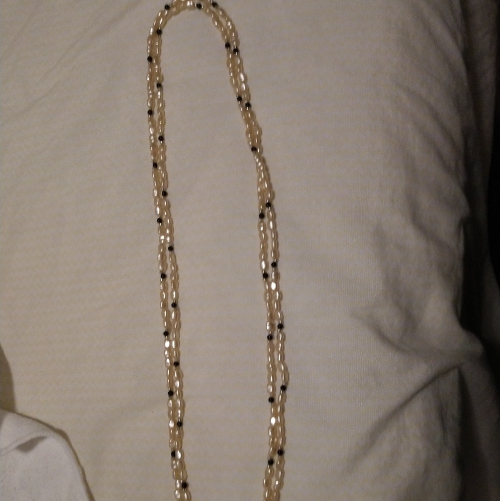 Simulated freshwater pearl necklace